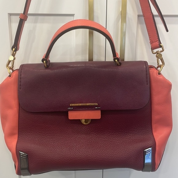 Marc By Marc Jacobs Tri Color Leather Sheltered Island Satchel - Picture 2 of 16